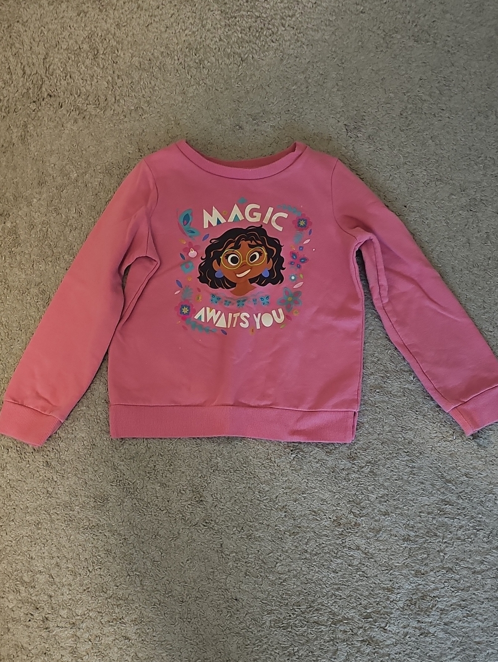 jumping beans Pink Girls' Graphic Sweatshirt - "Magic Awaits You"